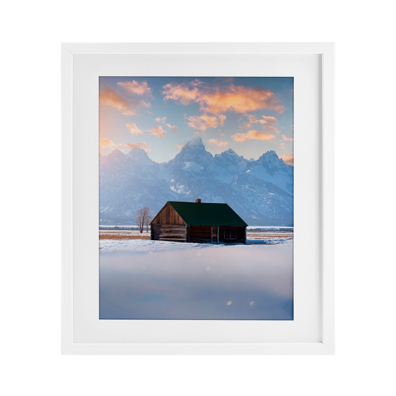 Stupell Industries Cabin In The Snowy Tetons Framed Print Under Glass, design by Jared Kreiss
